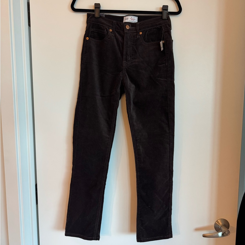 NWT GAP Women’s Brown Velvet Vintage Slim Mid rise Jeans - Picture 4 of 9